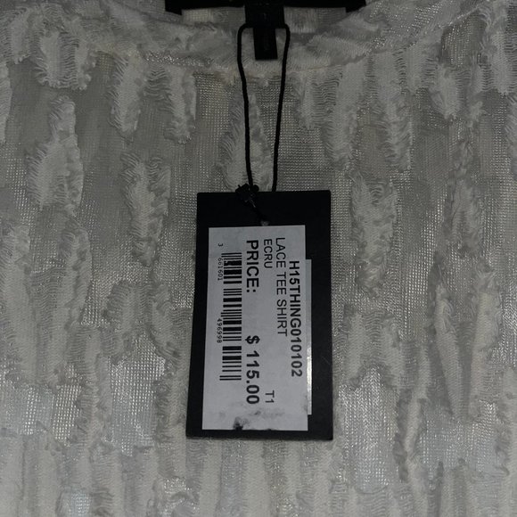 NEW MAJE Off White Cream Textured Blouse Top - Picture 4 of 4